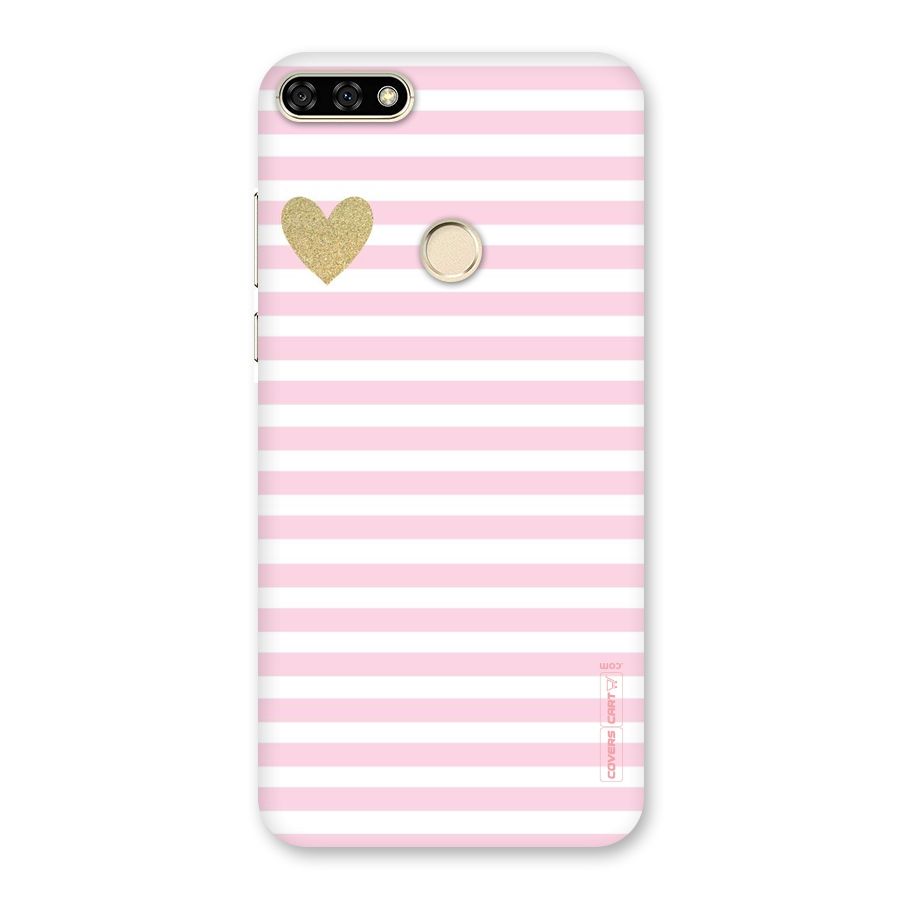 Pink Stripes Back Case for Honor 7A