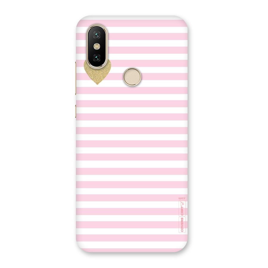 Pink Stripes Back Case for Mi A2