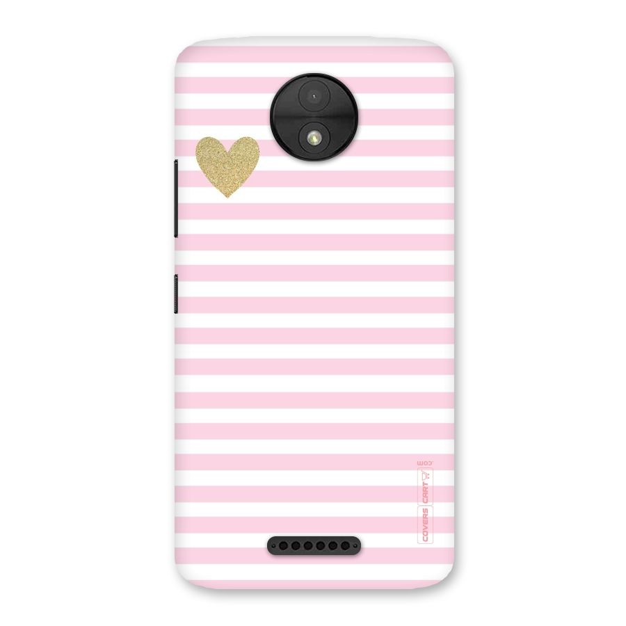 Pink Stripes Back Case for Moto C
