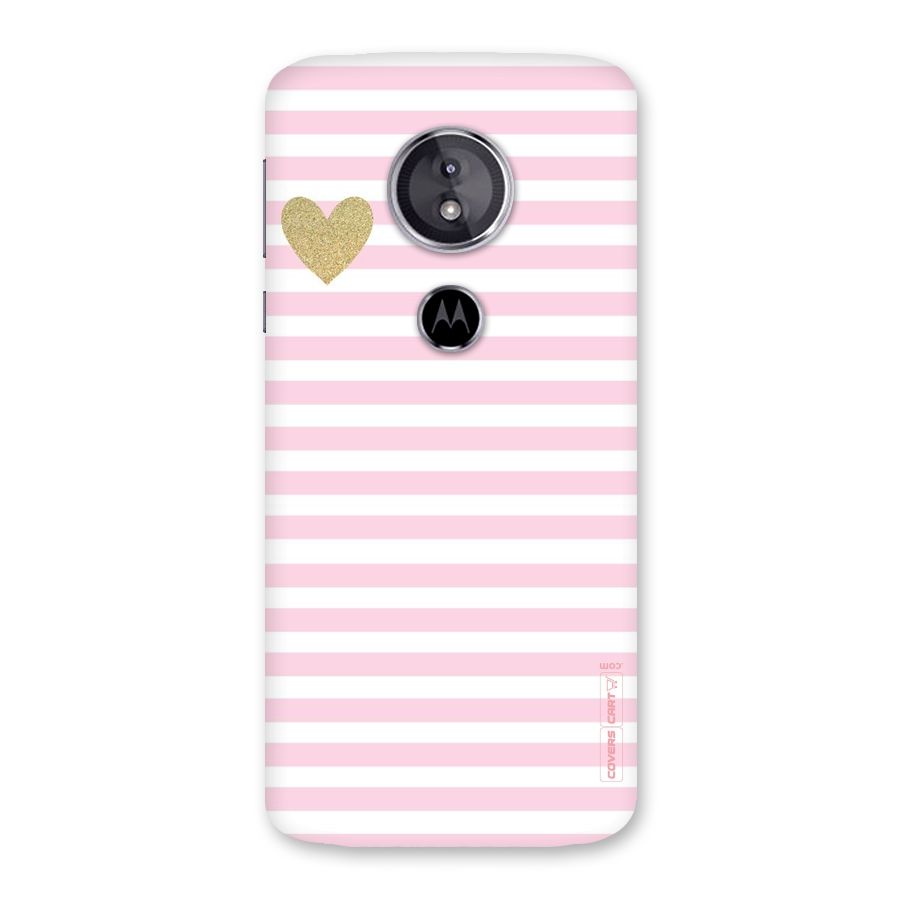 Pink Stripes Back Case for Moto E5