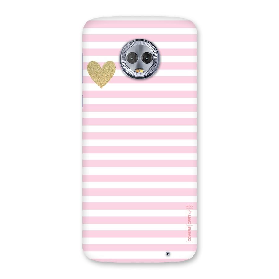 Pink Stripes Back Case for Moto G6 Plus