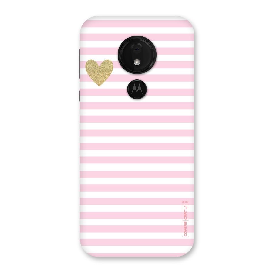 Pink Stripes Back Case for Moto G7 Power