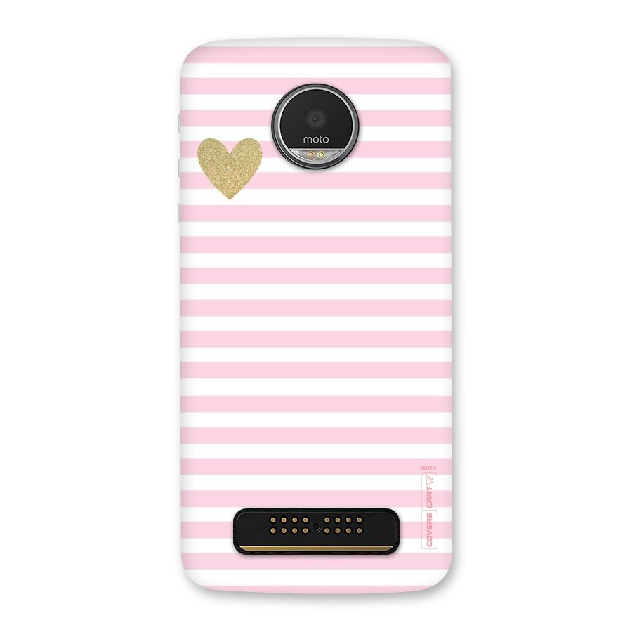 Pink Stripes Back Case for Moto Z Play