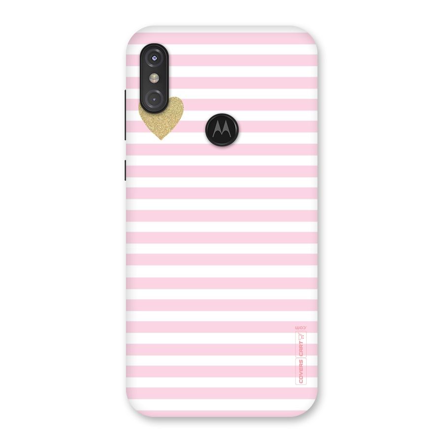 Pink Stripes Back Case for Motorola One Power