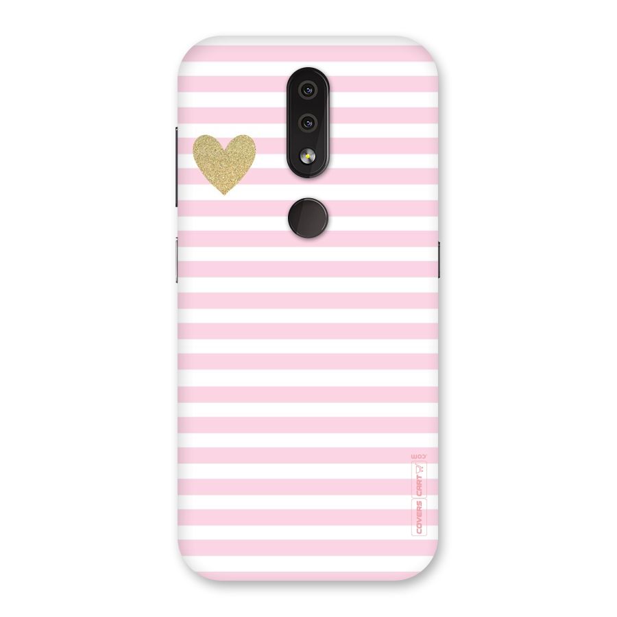 Pink Stripes Back Case for Nokia 4.2