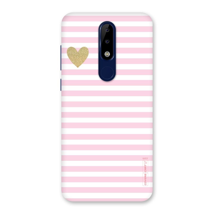 Pink Stripes Back Case for Nokia 5.1 Plus