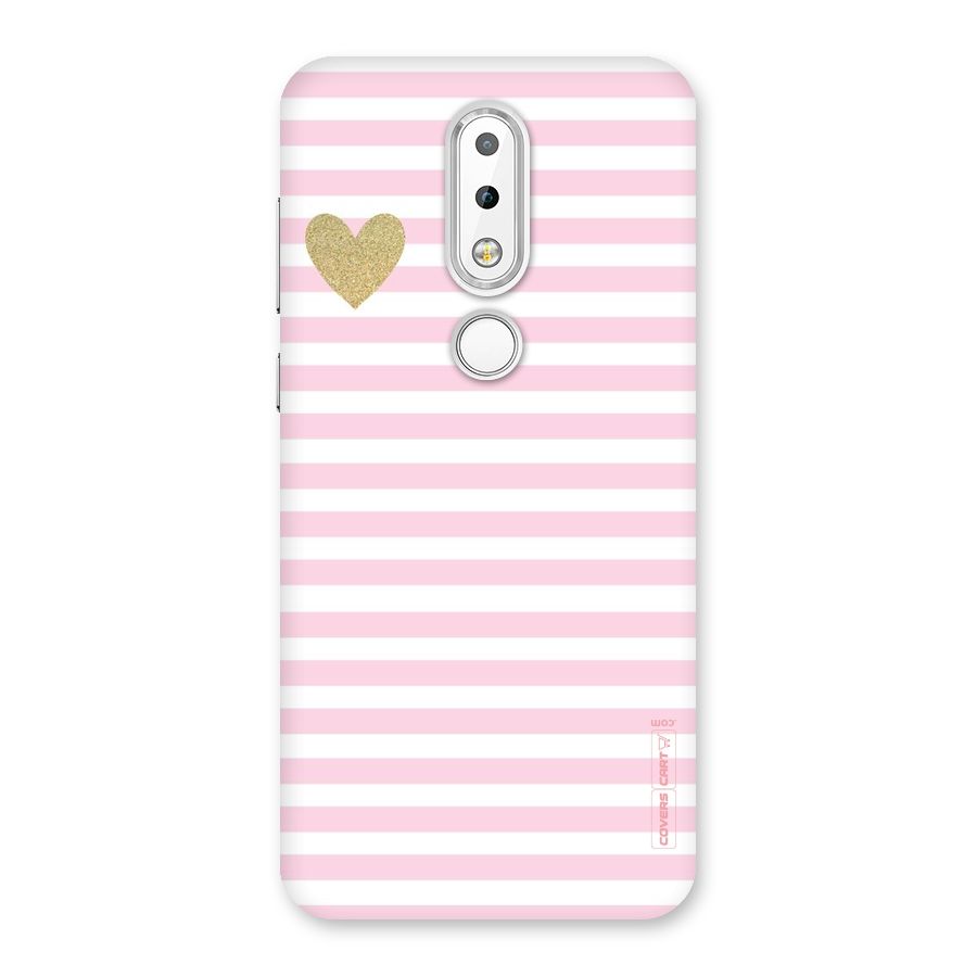Pink Stripes Back Case for Nokia 6.1 Plus