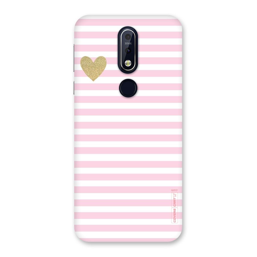 Pink Stripes Back Case for Nokia 7.1