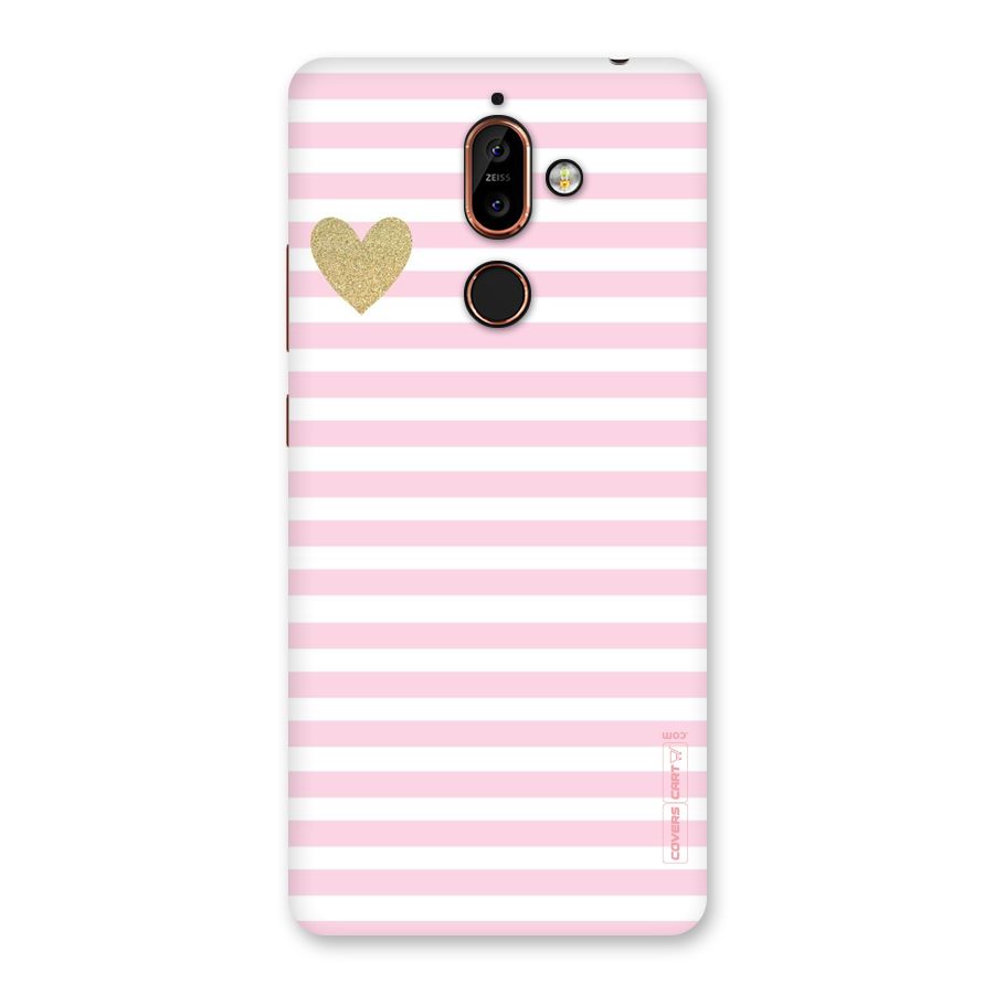 Pink Stripes Back Case for Nokia 7 Plus