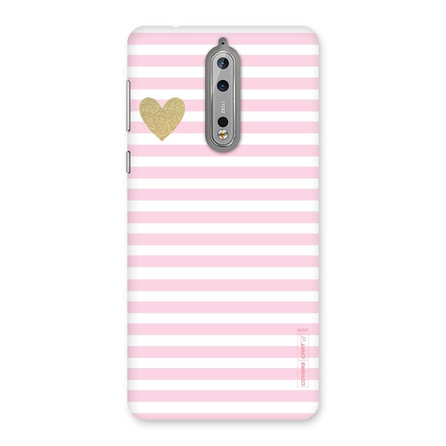 Pink Stripes Back Case for Nokia 8