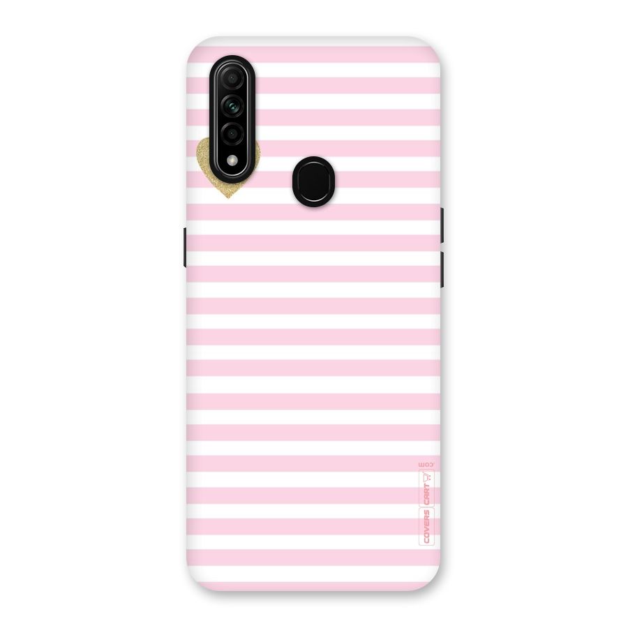 Pink Stripes Back Case for Oppo A31