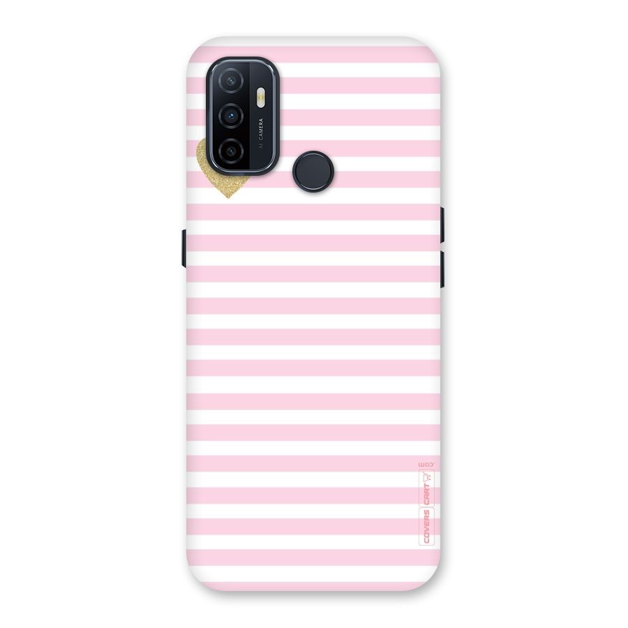 Pink Stripes Back Case for Oppo A32