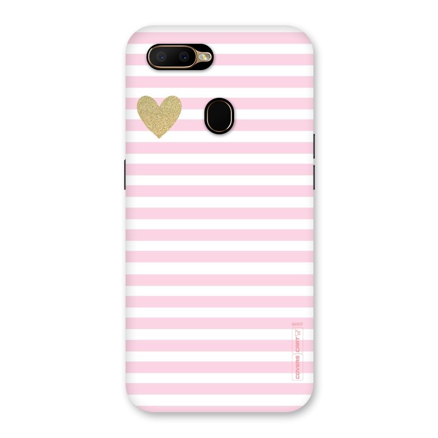 Pink Stripes Back Case for Oppo A5s