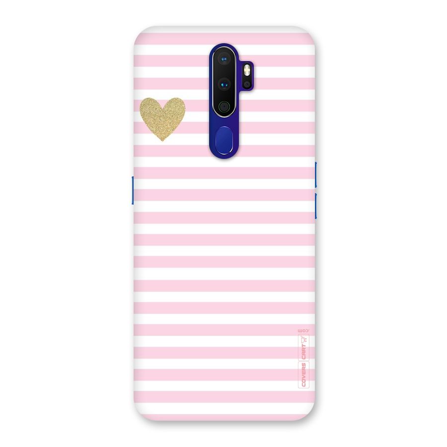 Pink Stripes Back Case for Oppo A9 (2020)
