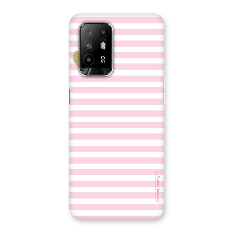 Pink Stripes Back Case for Oppo F19 Pro Plus 5G