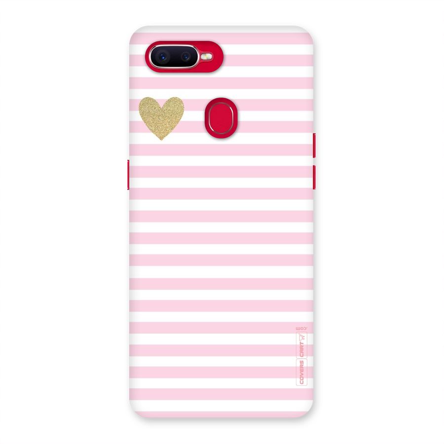 Pink Stripes Back Case for Oppo F9 Pro