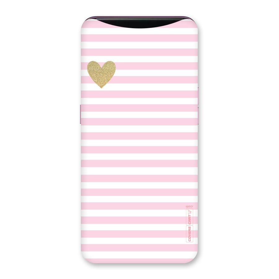 Pink Stripes Back Case for Oppo Find X