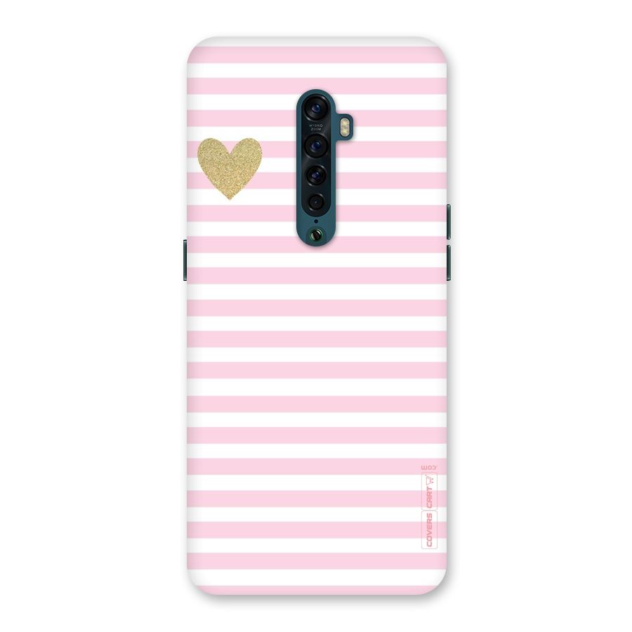 Pink Stripes Back Case for Oppo Reno2