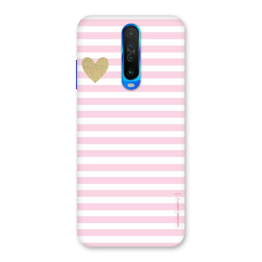 Pink Stripes Back Case for Poco X2