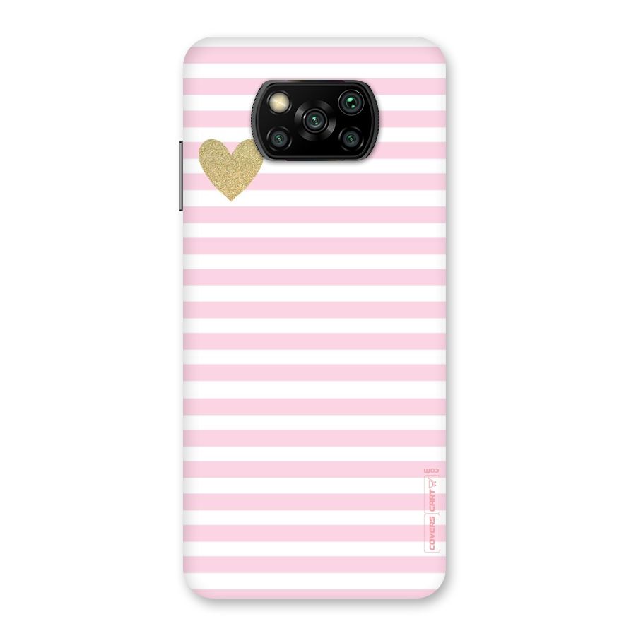 Pink Stripes Back Case for Poco X3