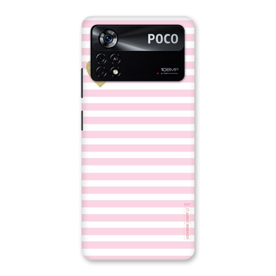 Pink Stripes Back Case for Poco X4 Pro 5G