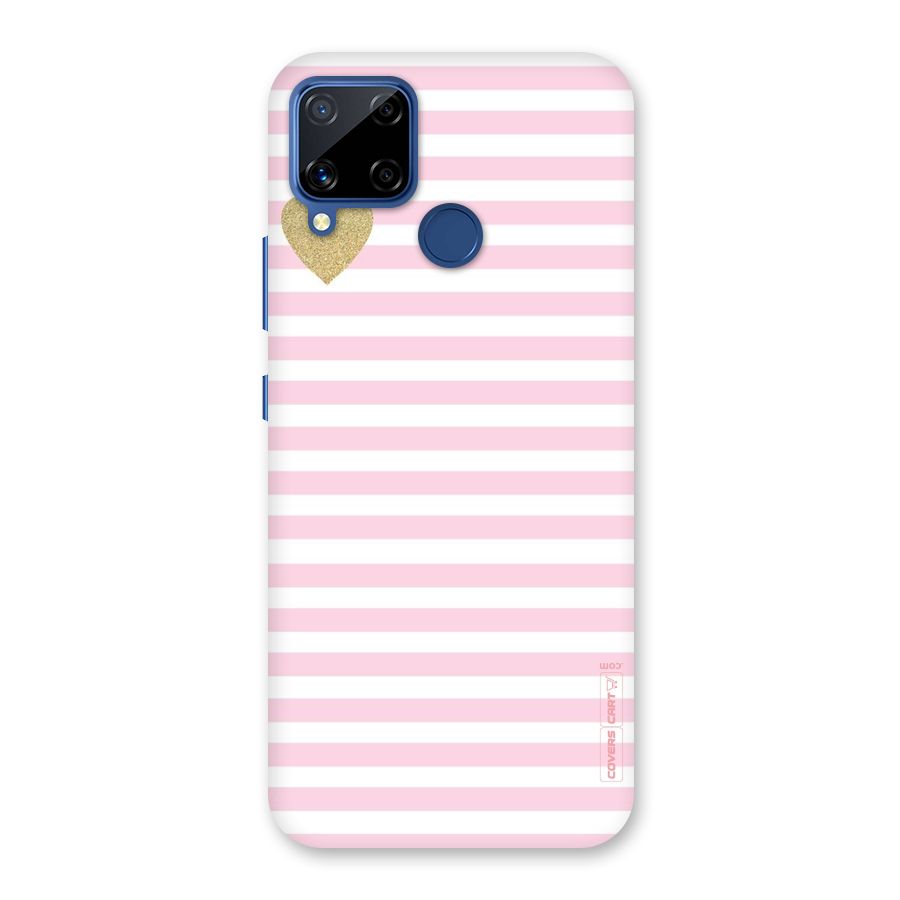 Pink Stripes Back Case for Realme C15
