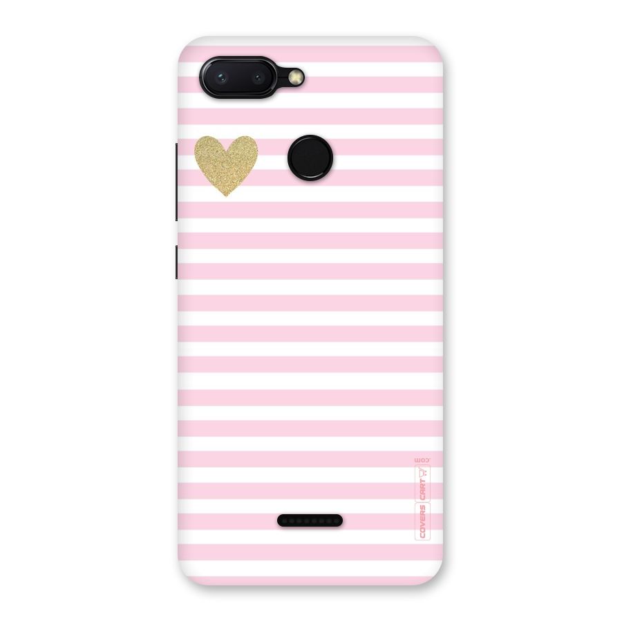 Pink Stripes Back Case for Redmi 6