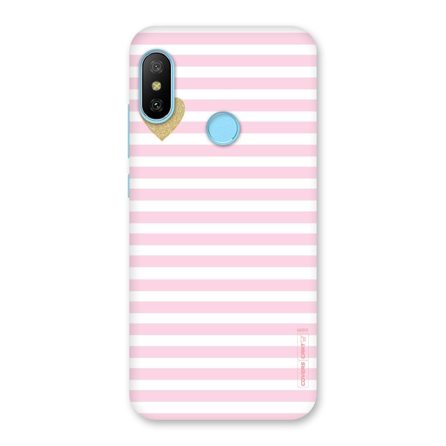 Pink Stripes Back Case for Redmi 6 Pro