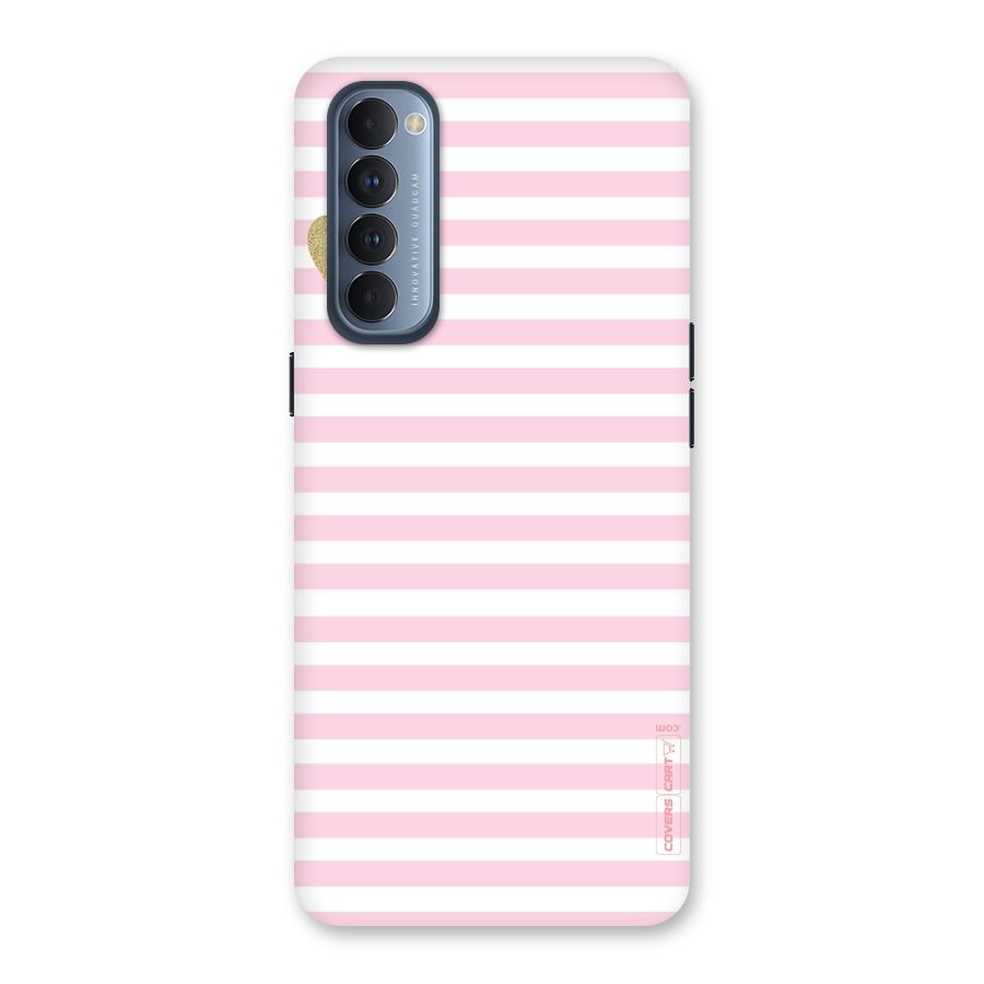 Pink Stripes Back Case for Reno4 Pro