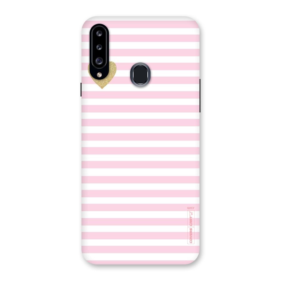 Pink Stripes Back Case for Samsung Galaxy A20s
