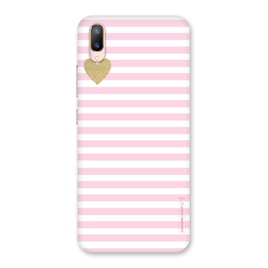 Pink Stripes Back Case for Vivo V11 Pro