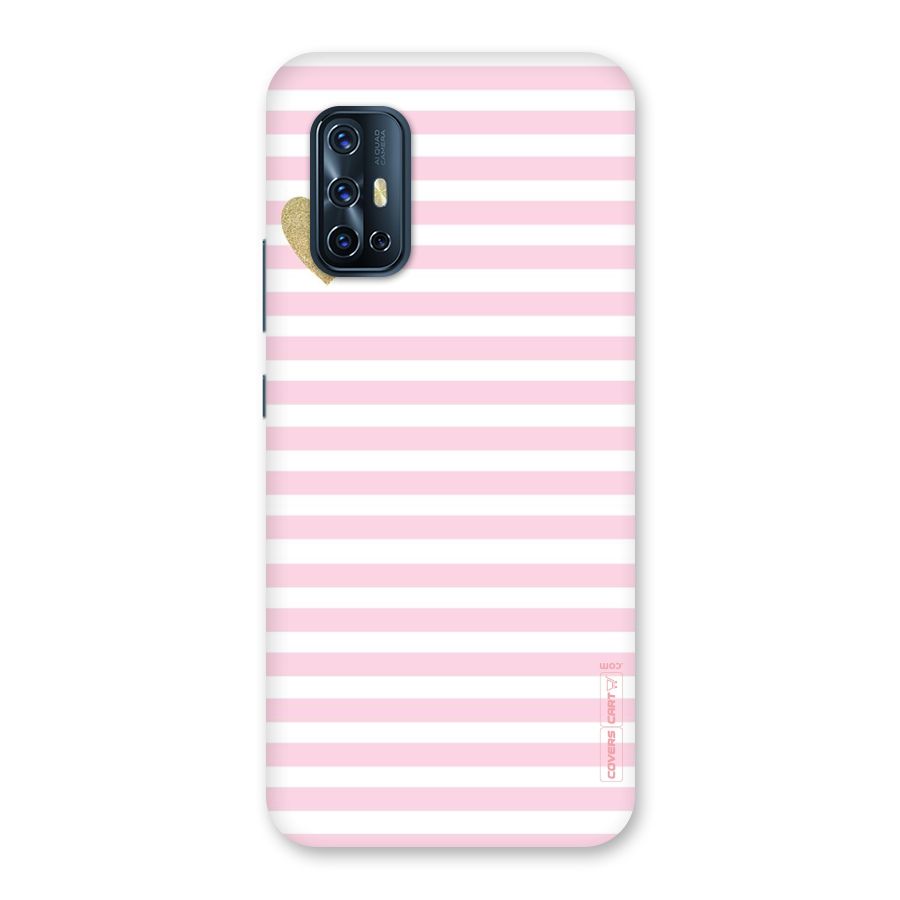 Pink Stripes Back Case for Vivo V17