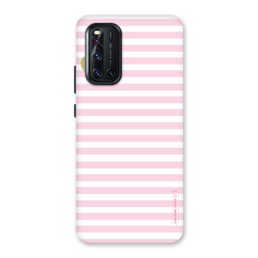 Pink Stripes Back Case for Vivo V19