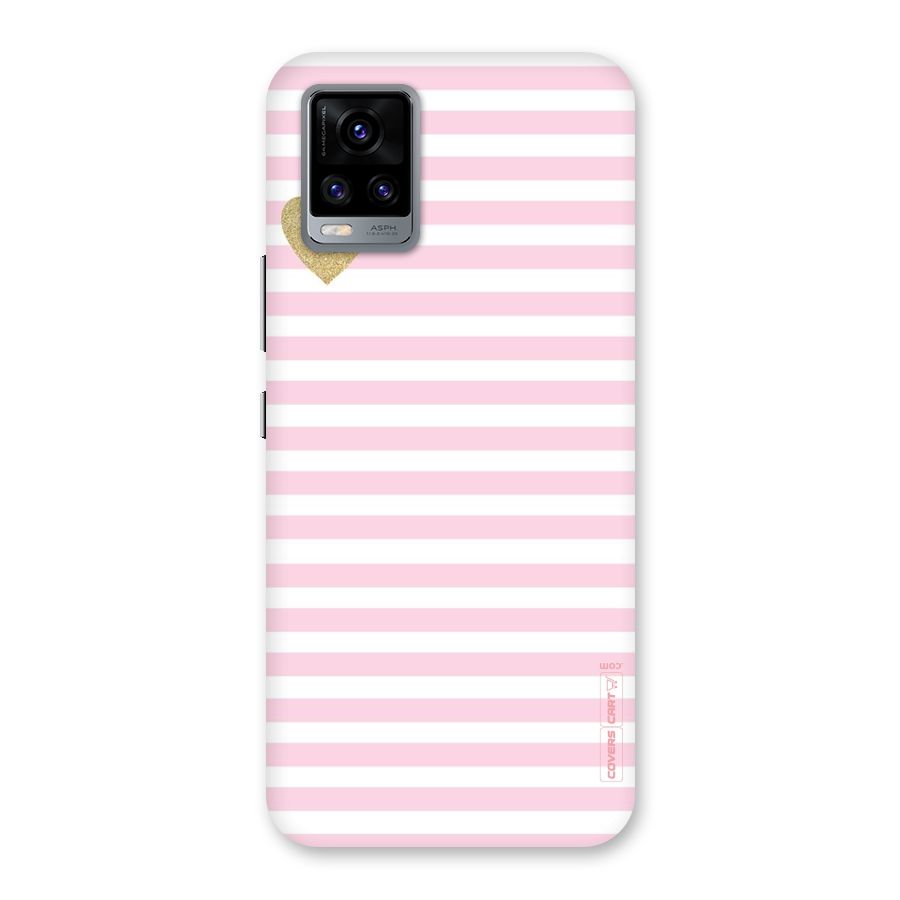 Pink Stripes Back Case for Vivo V20