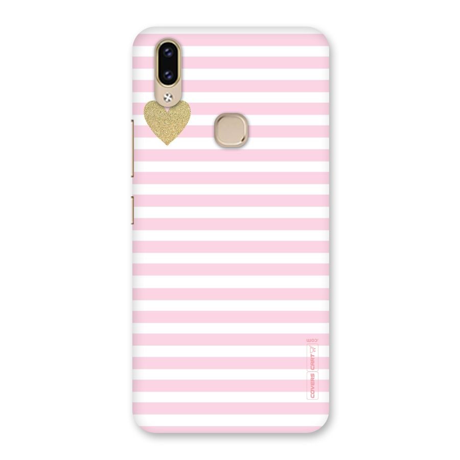 Pink Stripes Back Case for Vivo V9 Youth