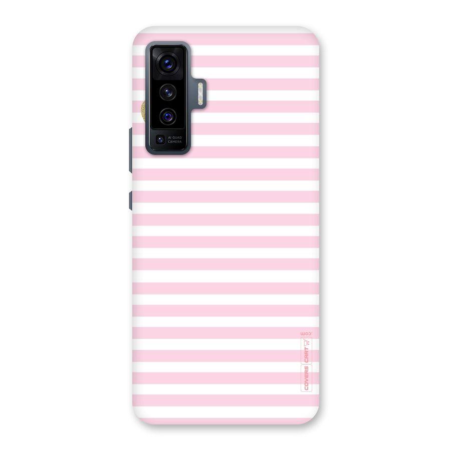 Pink Stripes Back Case for Vivo X50