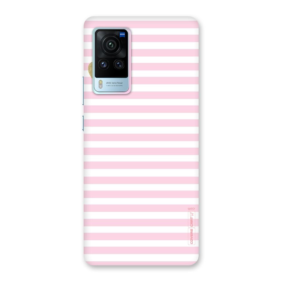 Pink Stripes Back Case for Vivo X60 Pro