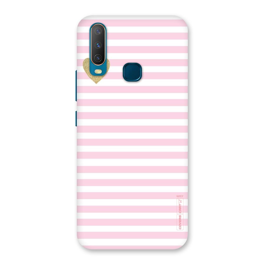 Pink Stripes Back Case for Vivo Y17