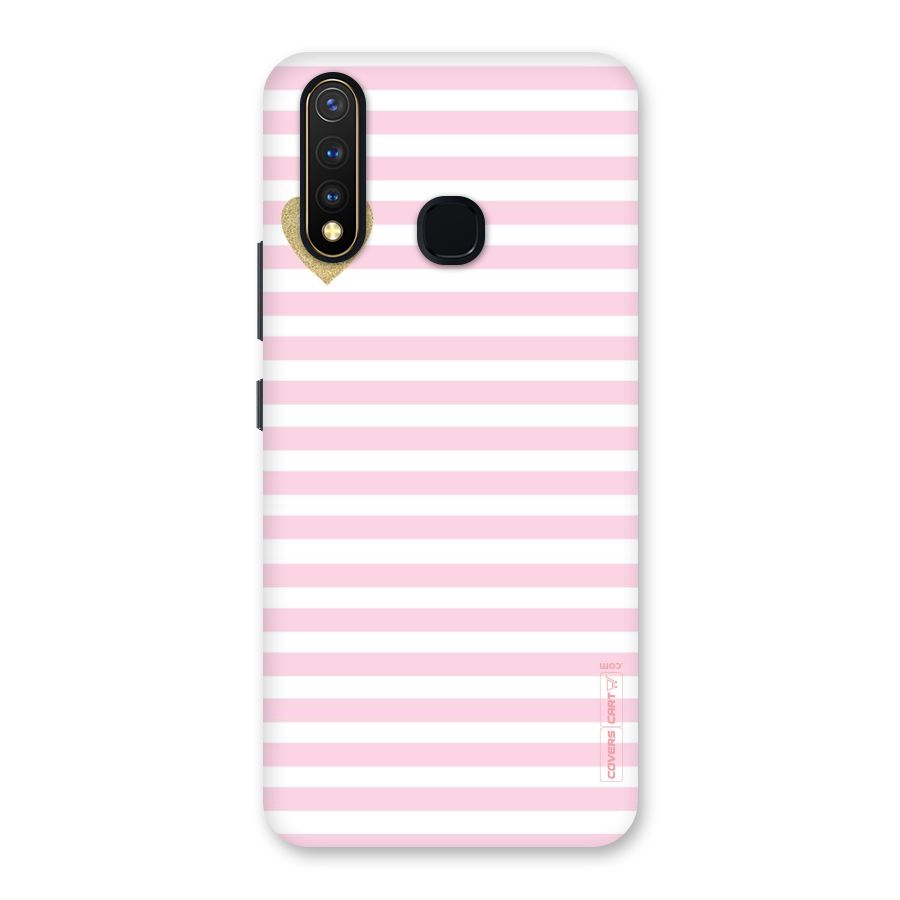 Pink Stripes Back Case for Vivo Y19