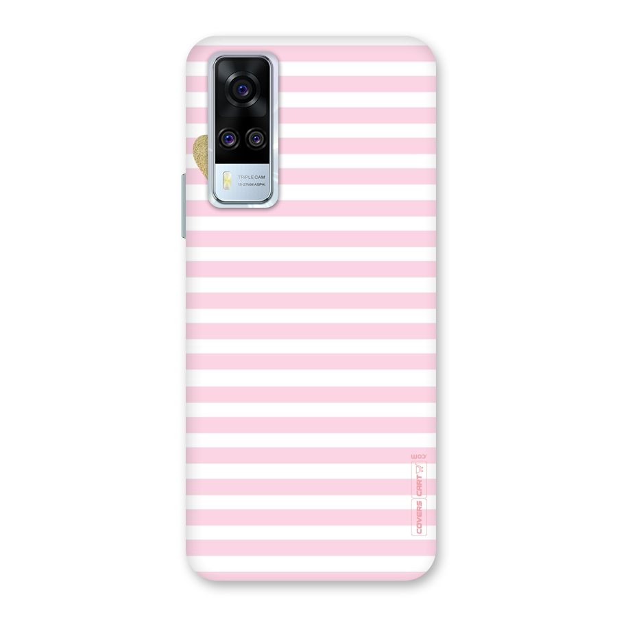 Pink Stripes Back Case for Vivo Y31