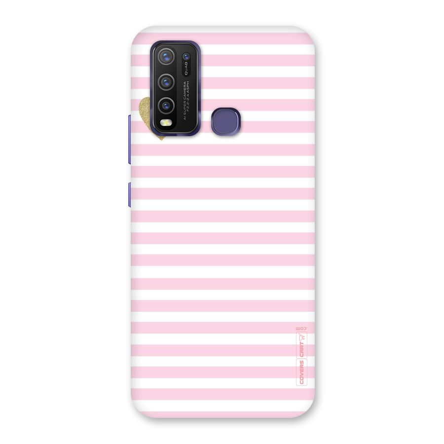 Pink Stripes Back Case for Vivo Y50