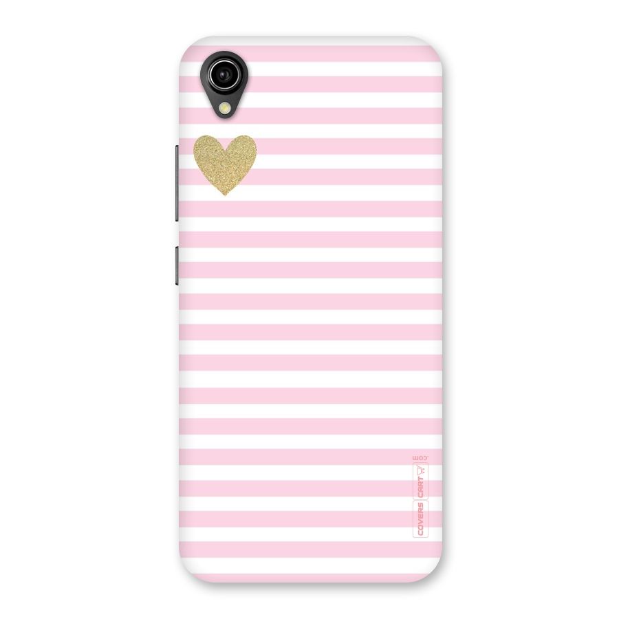 Pink Stripes Back Case for Vivo Y90