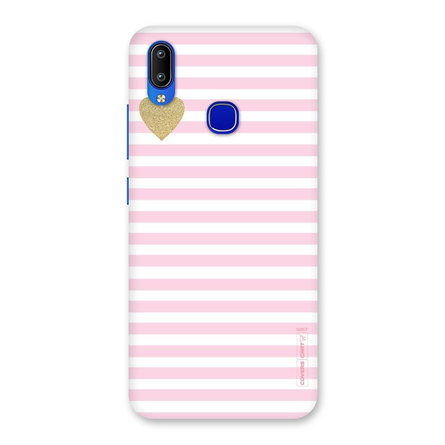 Pink Stripes Back Case for Vivo Y91