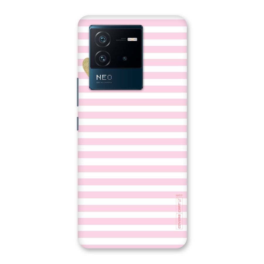 Pink Stripes Back Case for Vivo iQOO Neo 6 5G