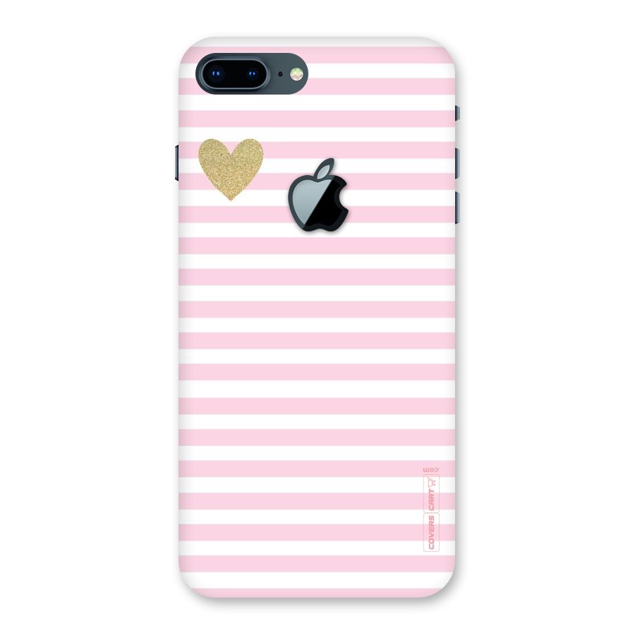 Pink Stripes Back Case for iPhone 7 Plus Apple Cut