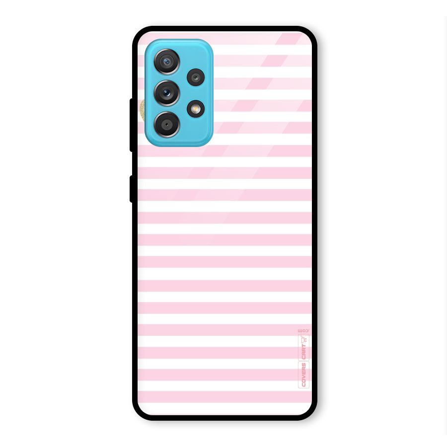Pink Stripes Glass Back Case for Galaxy A52