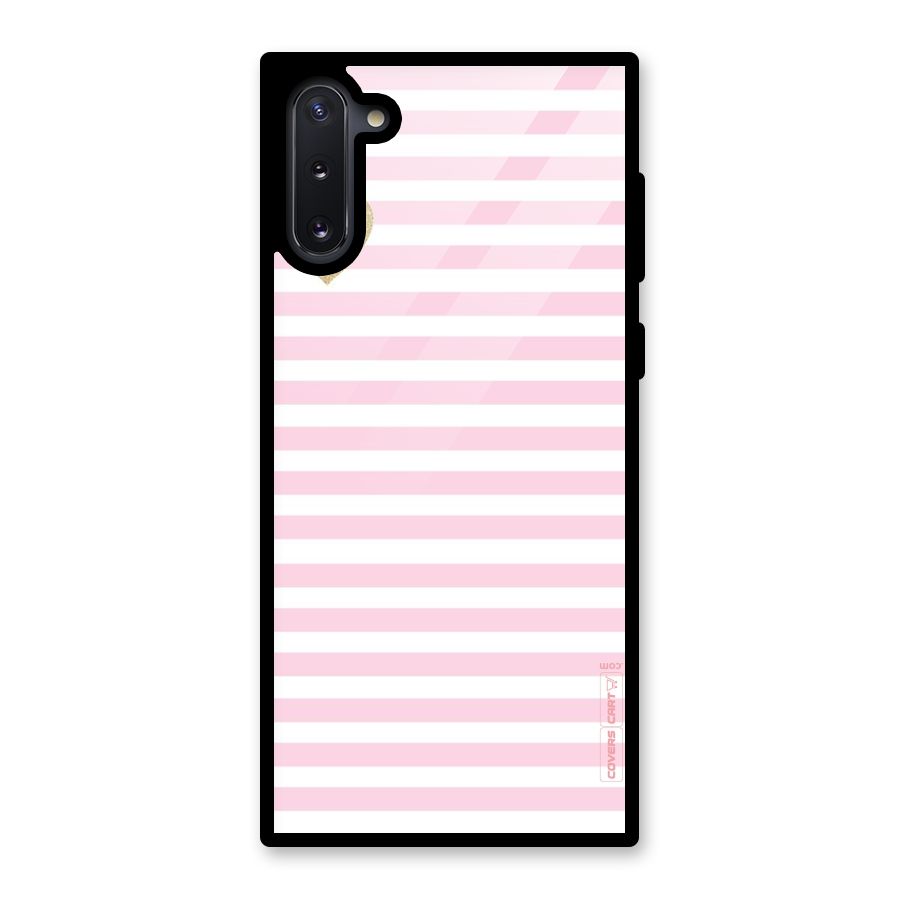 Pink Stripes Glass Back Case for Galaxy Note 10