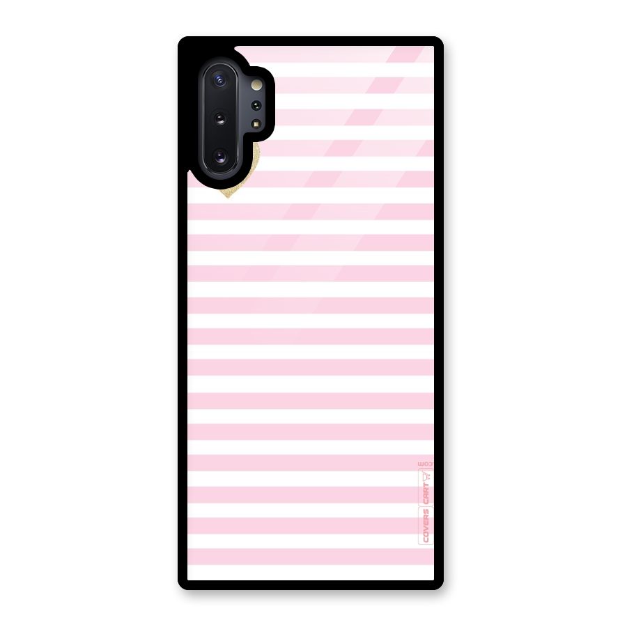 Pink Stripes Glass Back Case for Galaxy Note 10 Plus