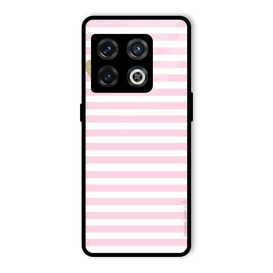 Pink Stripes Glass Back Case for OnePlus 10 Pro 5G