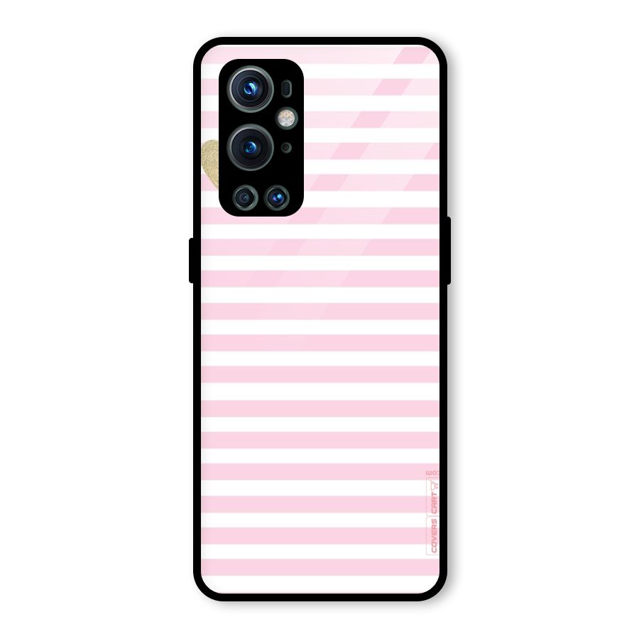 Pink Stripes Glass Back Case for OnePlus 9 Pro